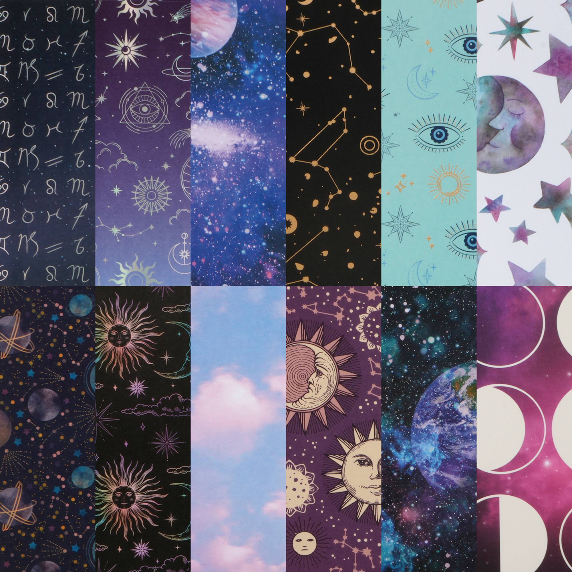 12 Pack: 6" x 6" Celestial Paper Pad by Recollections™, 24 Sheets